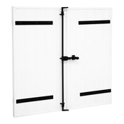 : Volet battant manuel 2 panneaux PVC blanc 145 x 120 cm - Brico Dépôt