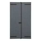 Volet oscillant 2 portes aluminium gris 145 x 120 cm - Brico Dépôt