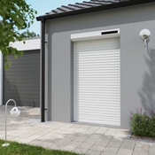 Volet roulant solaire motorisé aluminium blanc 215 x 120 cm - Brico Dépôt