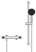 Kit barre de douche thermostatique "Precision Flow" - Grohe - Brico Dépôt