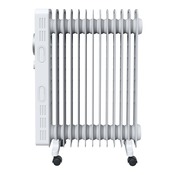 Radiateur bain d'huile 3 niveaux de chauffe blanc 2500 W - 64x45x24 cm - Brico Dépôt