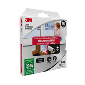 Joint d'étanchéité premium portes et fenêtres très mauvais état blanc - 6 m 9 x 7,5 mm - 3M - Brico Dépôt