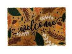 Tapis intérieur ou extérieur abrité "Coco" marron, vert - 38x58 cm  - Brico Dépôt