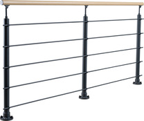 Kit garde-corps aluminium 2m + 2 poteaux "lumio" - Brico Dépôt