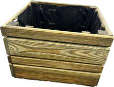 Bac à fleurs en pin - 40 x 40 x 28 cm - Brico Dépôt
