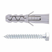 Chevilles nylon multi-usages 12mm x 60mm - idéales pour brique et béton - 5PCS - Brenner - Brico Dépôt