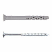 Cheville longue à frapper 6mm en nylon & acier - Convient pour béton & brique - Brenner - Brico Dépôt