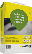 Colle flex confort grands carreaux gris - sac de 15 kg - Weber - Brico Dépôt