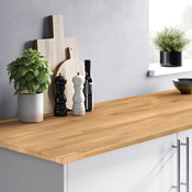 Plan de travail bois massif chêne brut - L.244 X EP.2,6CM - Brico Dépôt