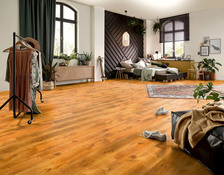 Sol stratifié 6 mm AC3 "SUTTER" marron clair - Brico Dépôt