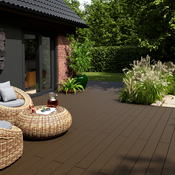 Lame composite marron L. 2,2 m x l. 145 mm x Ep. 21 mm - Brico Dépôt