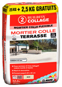 Mortier colle flexible terrasse beige - sac 25 + 2,5KG   - Mapei - Brico Dépôt