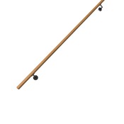 Kit main courante frêne teintée chêne + 2 supports noir - Ø 40 x 2000 mm   - Brico Dépôt