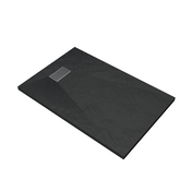 Receveur de douche en résine noir effet pierre - 80 X 120 cm - Brico Dépôt