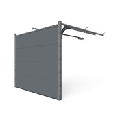 Porte de garage H. 200 x L. 240 cm. Ép. 40 mm Gris - Brico Dépôt