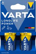 2 piles alcalines Longlife Power C, LR14 - Varta - Brico Dépôt