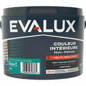 Peinture mur haute résistance Base C Mat 2,5 L - Evalux - Brico Dépôt