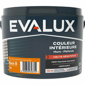 Peinture mur haute résistance Base B Mat 2,5 L - Evalux - Brico Dépôt