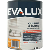 Peinture cuisine et bains Base B Satin 1 L - Evalux - Brico Dépôt