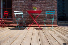 Lame de terrasse bois thermo-chauffée 2 faces - 2070x122x22 mm - Brico Dépôt