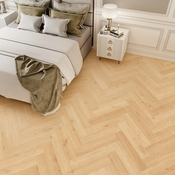 Sol stratifié chevron bois clair 8 mm AC5 - Brico Dépôt