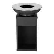 Brasero rond, foyer en acier peint noir - H. 90 cm,  - Brico Dépôt