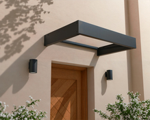 Marquise Sophia aluminum gris 1200 x 80 - Brico Dépôt