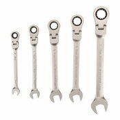 Lot de 5 cles cliquet articule - Forge steel - Brico Dépôt