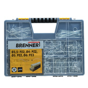 Assortiment de 2000 vis multi-usage tête fraisée, Posidriv - Brenner - Brico Dépôt