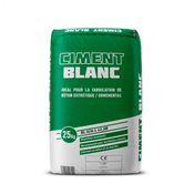 Ciment blanc pour travaux ornementaux - 25 kg - Brico Dépôt