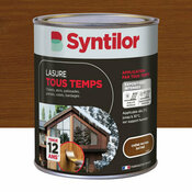 Lasure tous temps couleur chêne moyen satiné - 1L - Syntilor - Brico Dépôt