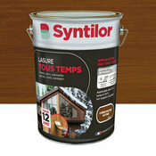 Lasure tous temps couleur chêne moyen satiné - 5L - Syntilor - Brico Dépôt
