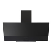 Hotte inclinée grande largeur noire - L.90 CM - Brico Dépôt