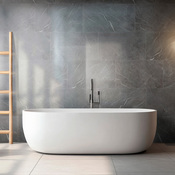 Dalles murales PVC gris brillant GLOSS CHILL - 7 dalles 75x45 mm - Brico Dépôt