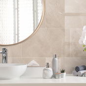 Dalles murales  PVC beige brillant GLOSS GUST - 75x45 cm, imperméables et résistantes - Brico Dépôt