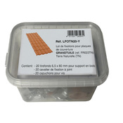 Kit 20 fixations pour plaque de couverture PVC, couleur Terre Naturelle - First - Brico Dépôt