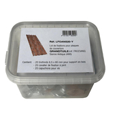 Kit 20 fixations pour plaque de couverture PVC, couleur Sienne Antique - First - Brico Dépôt