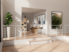 Poteau en aluminium gris clair pose à plat - Brico Dépôt