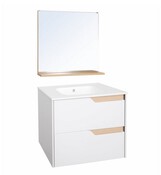 Ensemble meuble + vasque + miroir “Tolima” blanc – l. 60 X P. 45cm  - Brico Dépôt