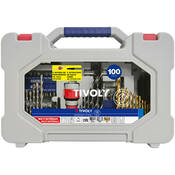 Mallette "TIVOLY" 100 pièces forets TiN pour béton, bois, métal et plastique, 23x6x32 cm - Tivoly - Brico Dépôt