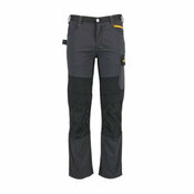 Pantalon de travail slim ALLMAN gris et noir, tissu extensible, 6 poches, poches genouillères, taille 38 - Site - Brico Dépôt