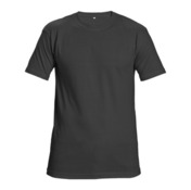 T-shirt unisexe basique noir taille L 100 % coton manches courtes - Brico Dépôt
