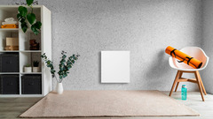 Radiateur céramique ETNA 500 W blanc thermostat électronique - H45 x L55 x P 11,5 cm - Brico Dépôt