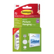 6 paires de languettes de fixation moyen modèle blanc - max 5kg 50% gratuit (4+2 paires) - Command - Brico Dépôt