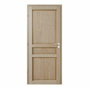 Bloc porte intérieur 3 panneaux effet chêne naturel 83 cm poussant droit ORDESA - Brico Dépôt