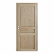 Bloc porte intérieur 3 panneaux effet chêne naturel 83 cm poussant gauche ORDESA - Brico Dépôt