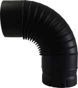 Coude plissé 90° D.150 mm noir mat WESTAFRANCE - Westaflex - Brico Dépôt