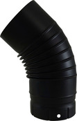 Coude plissé 45° D.150 mm noir mat WESTAFRANCE - Westaflex - Brico Dépôt