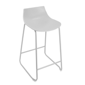 Tabouret de bar KUMO blanc assise polypropylène structure acier 48x51x84 cm - Brico Dépôt