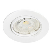 5 spots encastrables orientables D.85 mm, GU10 blanc 350 lm 2700 K - Brico Dépôt
